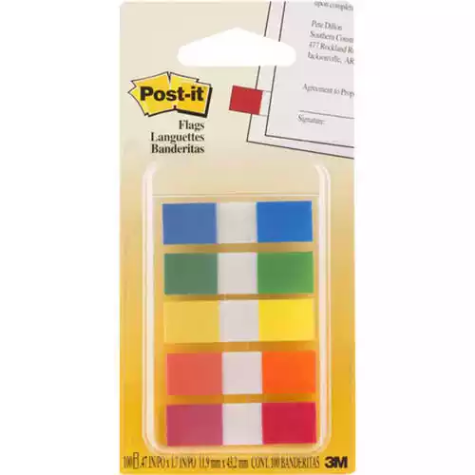 Picture of POST-IT 683-5CF MINI FLAGS PRIMARY ASSORTED PACK 100