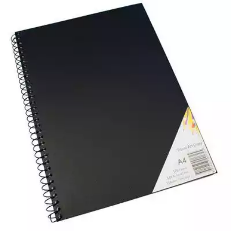 Picture of QUILL VISUAL ART DIARY 110GSM 120 PAGE A4 PP BLACK