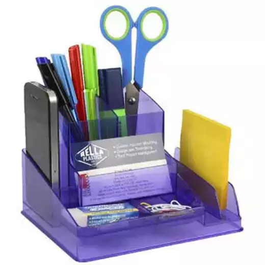 Picture of ITALPLAST DESK ORGANISER TINTED PURPLE