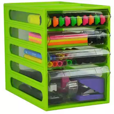 Picture of ITALPLAST OFFICE ORGANISER CABINET 4 DRAWER 255D X 165W X 230H MM LIME