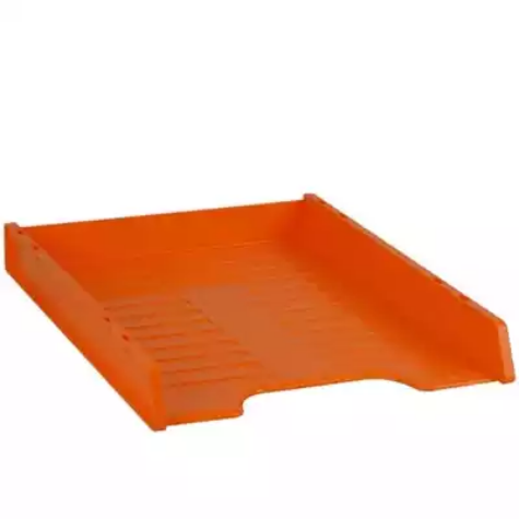 Picture of ITALPLAST SLIMLINE MULTI FIT DOCUMENT TRAY A4 MANDARIN