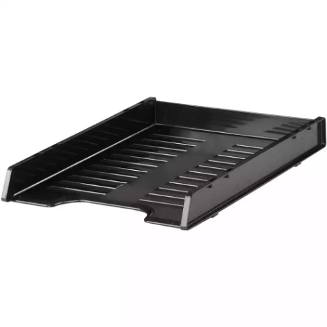 Picture of ITALPLAST GREENR RECYCLED SLIMLINE MULTI FIT DOCUMENT TRAY A4 BLACK