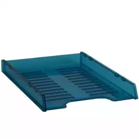 Picture of ITALPLAST SLIMLINE MULTI FIT DOCUMENT TRAY A4 TINTED BLUE