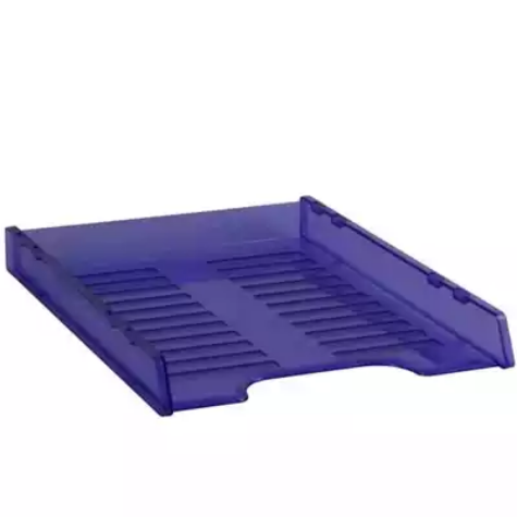 Picture of ITALPLAST SLIMLINE MULTI FIT DOCUMENT TRAY A4 TINTED PURPLE