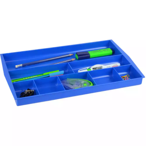 Picture of ITALPLAST DRAWER TIDY 8 COMPARTMENT BLUEBERRY