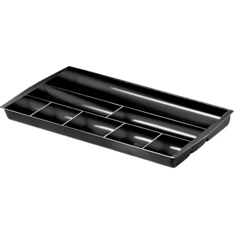 Picture of ITALPLAST GREENR RECYCLED DRAWER TIDY 8 COMPARTMENT BLACK