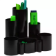 Picture of ITALPLAST GREENR RECYCLED DESK TIDY 6 COMPARTMENT BLACK