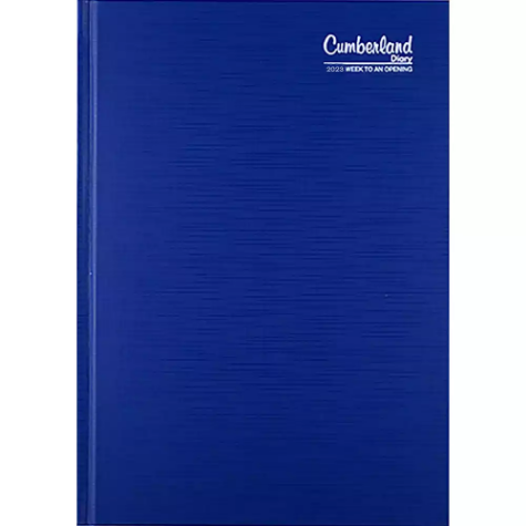 Picture of CUMBERLAND 2023 PREMIUM BUSINESS DIARY WEEK TO VIEW 1 HOUR A5 BLUE