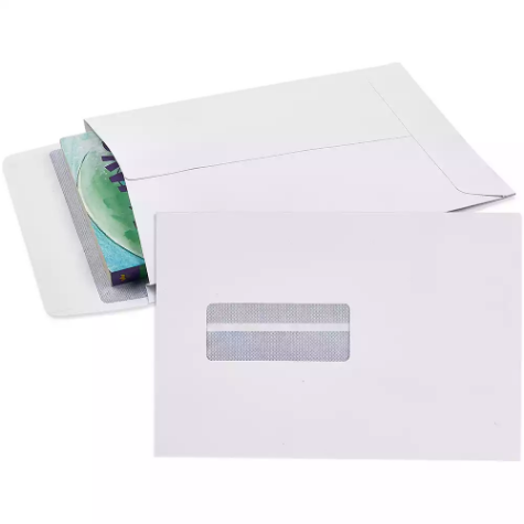 Picture of CUMBERLAND ENVELOPES SECURITIVE POCKET EXPANDABLE WINDOWFACE STRIP SEAL 150GSM 245 X 162MM WHITE PACK 25