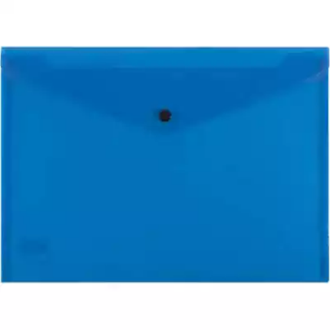 Picture of BANTEX DOCUMENT FOLDER BUTTON CLOSURE A4 TRANSPARENT BLUE