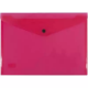 Picture of BANTEX DOCUMENT FOLDER BUTTON CLOSURE A4 TRANSPARENT RED