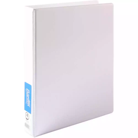 Picture of BANTEX INSERT RING BINDER PP 4D 25MM A4 WHITE