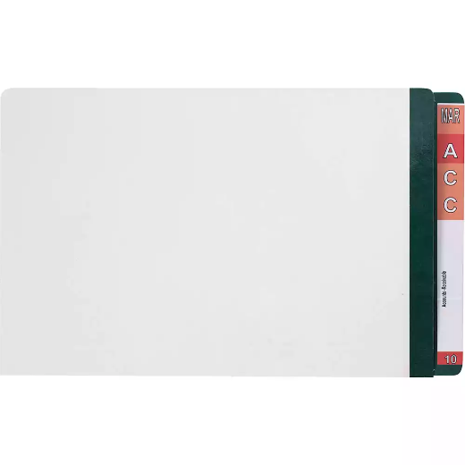 Picture of AVERY 42435 LATERAL FILE WITH DARK GREEN TAB MYLAR FOOLSCAP WHITE BOX 100