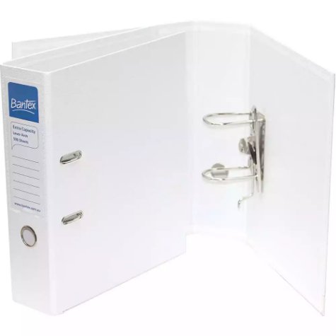 Picture of BANTEX PP EXTRA CAPACITY LEVER ARCH FILE 80MM A4 WHITE