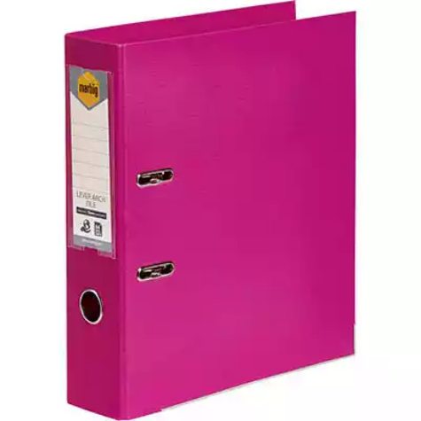 Picture of MARBIG LINEN LEVER ARCH FILE PE 75MM A4 PINK