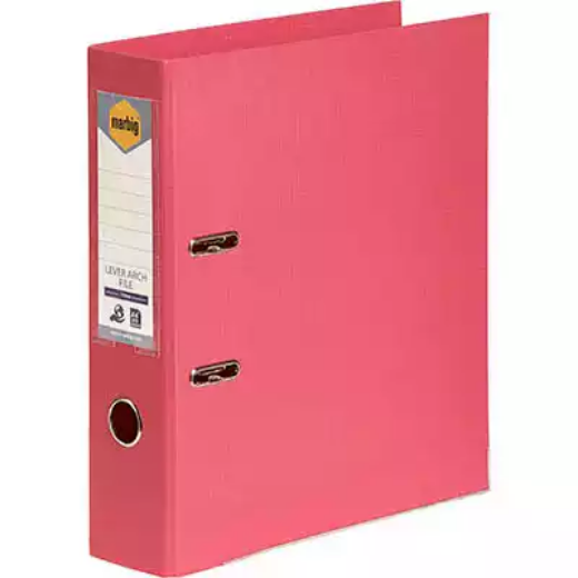 Picture of MARBIG LINEN LEVER ARCH FILE PE 75MM A4 CORAL