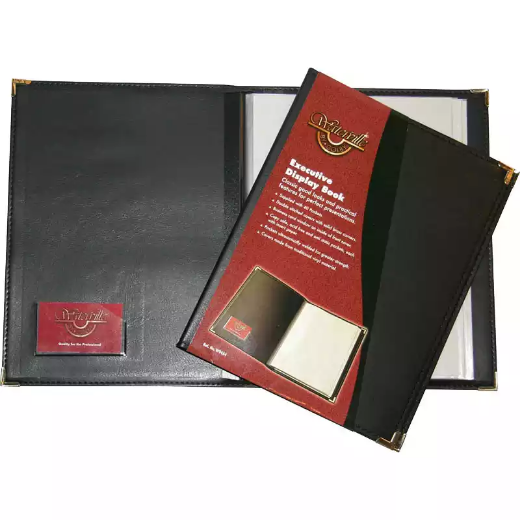 Picture of WATERVILLE EXECUTIVE DISPLAY BOOK NON-REFILLABLE 20 POCKET A4 BLACK