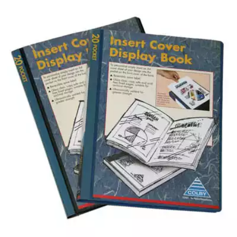 Picture of COLBY DISPLAY BOOK NON-REFILLABLE INSERT COVER 20 POCKET A4 BLACK