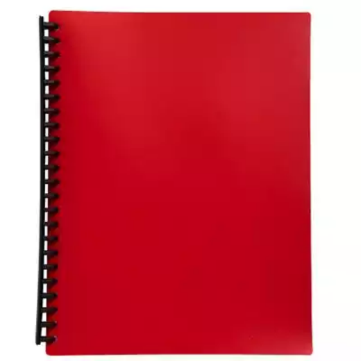 Picture of MARBIG DISPLAY BOOK REFILLABLE 20 POCKET A4 RED