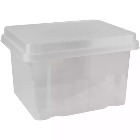 Picture of ITALPLAST FILE STORAGE BOX 32 LITRE CLEAR/CLEAR LID