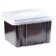 Picture of ITALPLAST GREENR RECYCLED FILE STORAGE BOX 32 LITRE BLACK/CLEAR LID
