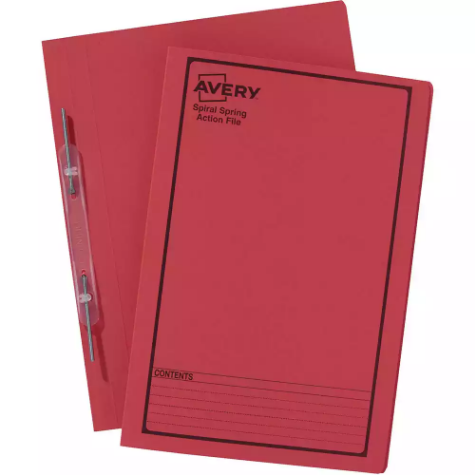 Picture of AVERY 85104 SPIRAL SPRING ACTION FILE FOOLSCAP RED