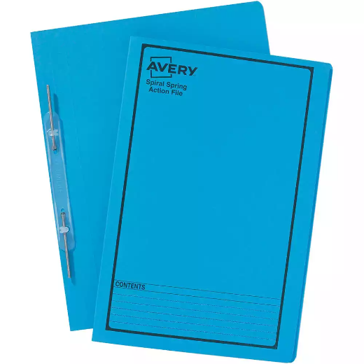 Picture of AVERY 85204 SPIRAL SPRING ACTION FILE FOOLSCAP BLUE