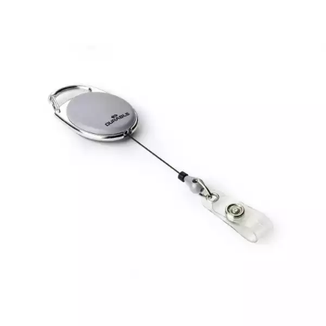 Picture of DURABLE BADGE REEL STYLE WITH SNAP BUTTON STRAP DARK GREY