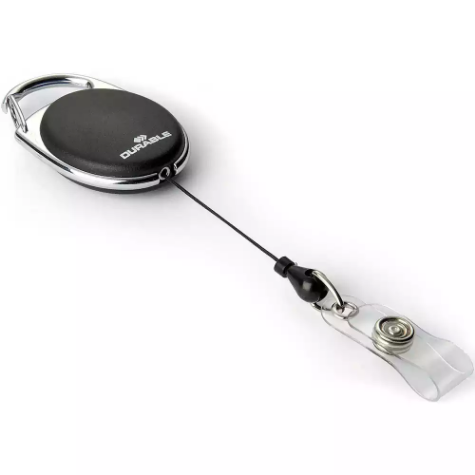 Picture of DURABLE BADGE REEL STYLE WITH SNAP BUTTON STRAP BLACK