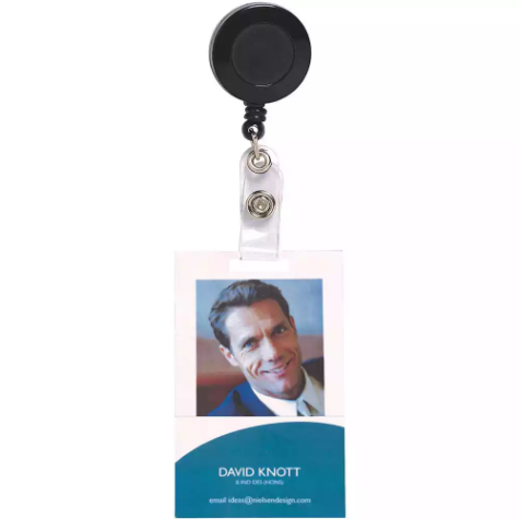 Picture of REXEL ID RETRACTABLE ID CARD HOLDER REEL BLACK