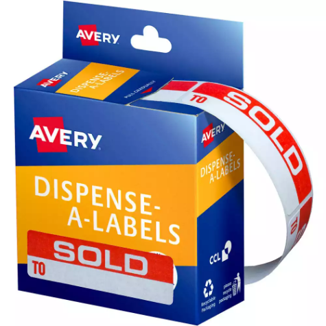 Picture of AVERY 937253 MESSAGE LABELS SOLD TO 19 X 64MM BOX 125