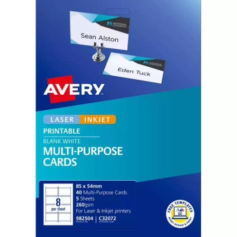 Picture of AVERY 982504 C32072 PLACECARDS PACK 40