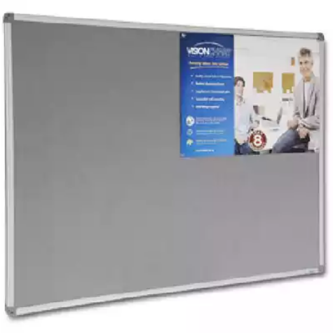 Picture of VISIONCHART CORPORATE FELT PINBOARD ALUMINIUM FRAME 1500 X 1200MM GREY