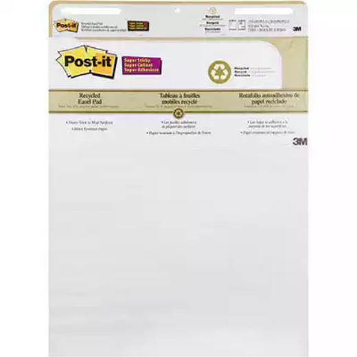 Picture of POST-IT 559-RP RECYCLED SUPER STICKY EASEL PAD 635 X 775MM WHITE