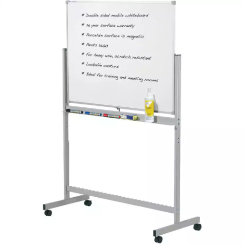 Picture of QUARTET PENRITE SLIMLINE PORCELAIN MOBILE WHITEBOARD 1500 X 1200MM