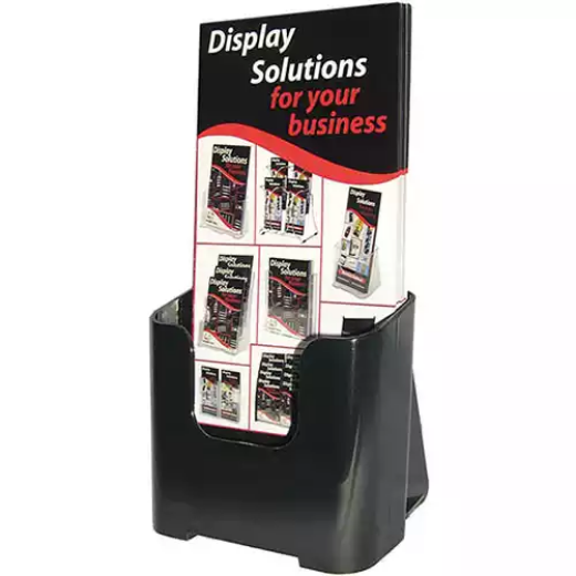 Picture of DEFLECTO BROCHURE HOLDER RECYCLED 1-TIER DL BLACK