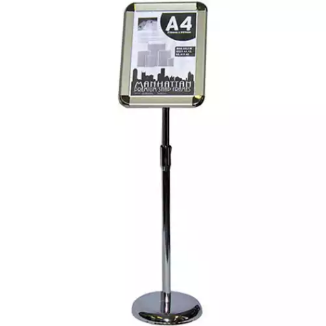 Picture of MANHATTAN SNAP FRAME FOYER STAND A4 SILVER