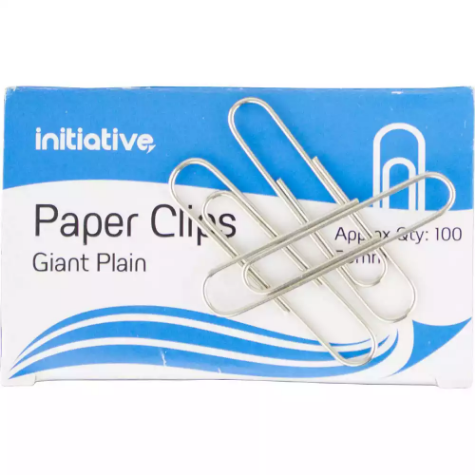 Picture of INITIATIVE PAPER CLIP GIANT PLAIN 50MM PACK 100