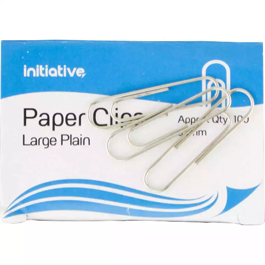 Picture of INITIATIVE PAPER CLIP LARGE PLAIN 33MM PACK 100