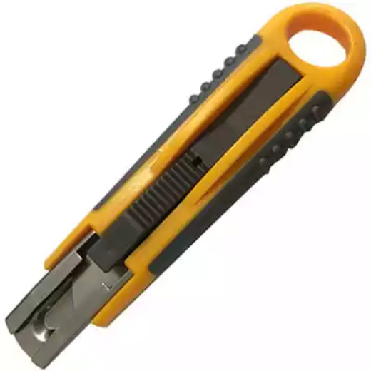 Picture of ITALPLAST I853 SELF-RETRACTABLE CUTTING KNIFE YELLOW/BLACK