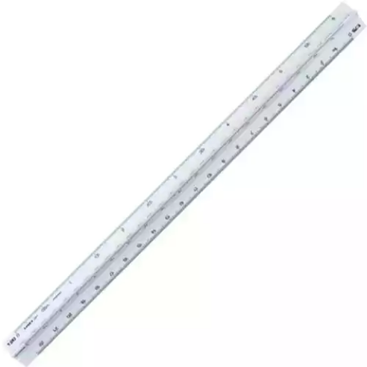 Picture of LINEX 322 TRIANGULAR SCALE RULER 300MM WHITE