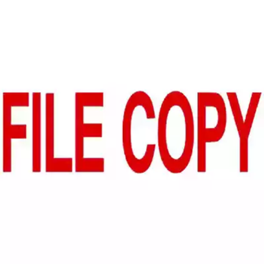 Picture of DESKMATE PRE-INKED MESSAGE STAMP FILE COPY RED