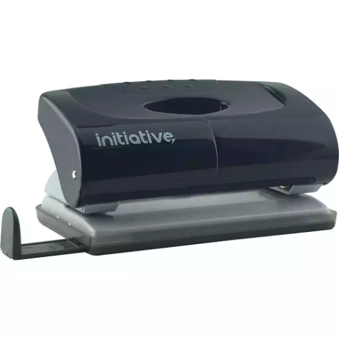 Picture of INITIATIVE HOLE PUNCH 2 HOLE 12 SHEET SMALL PLASTIC BLACK