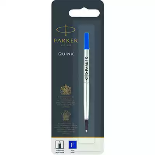 Picture of PARKER QUINKFLOW ROLLERBALL PEN REFILL FINE NIB BLUE