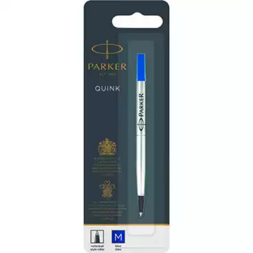 Picture of PARKER QUINKFLOW ROLLERBALL PEN REFILL MEDIUM NIB BLUE