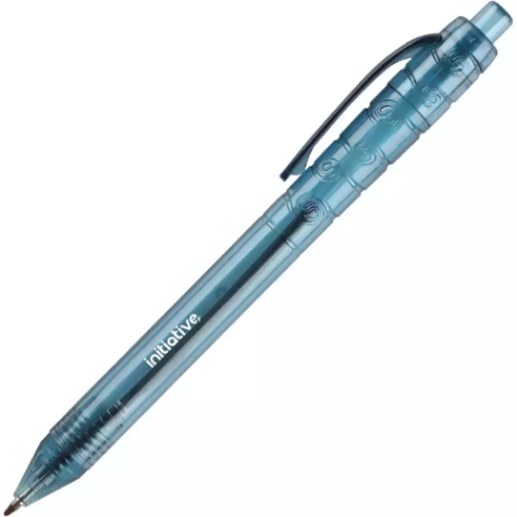 Picture of INITIATIVE ECOWISE RECYCLED RETRACTABLE BALLPOINT PEN 1.0MM BLUE BOX 12