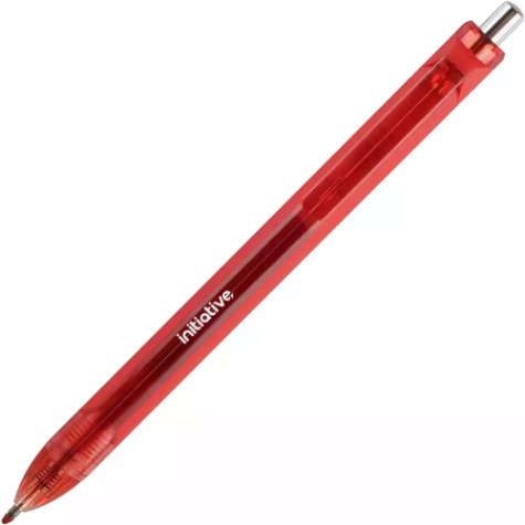 Picture of INITIATIVE GEL INK RETRACTABLE BALLPOINT PEN 0.7MM RED BOX 12