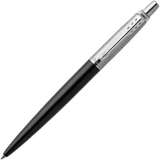 Picture of PARKER JOTTER BALLPOINT PEN MEDIUM BLUE INK BOND STREET BLACK CHROME TRIM