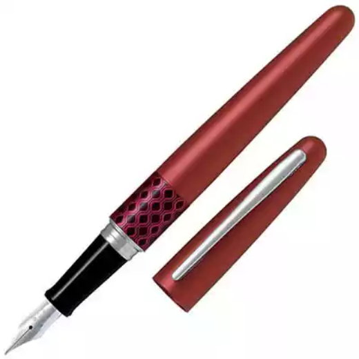 Picture of PILOT MR3 FOUNTAIN PEN RED WAVE FINE NIB BLACK