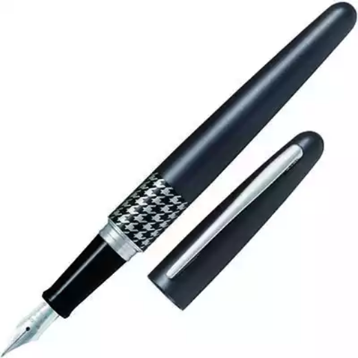 Picture of PILOT MR3 FOUNTAIN PEN GREY HOUNDSTOOTH MEDIUM NIB BLACK